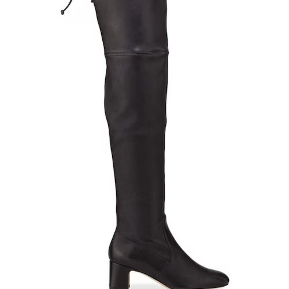 Stuart Weitzman Kirstie 60 Over the Knee Stretch Boots Black Nappa Sz 7